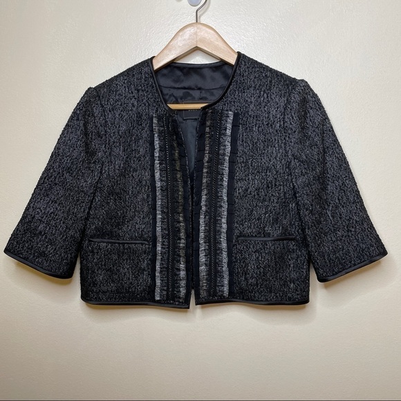 BCBGMaxAzria Campbell Cropped 3/4 Sleeve Jacket - Picture 1 of 7